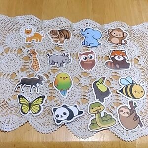 Colorful stickers for computer, laptop, lockers, Crafts - Jungle Animals